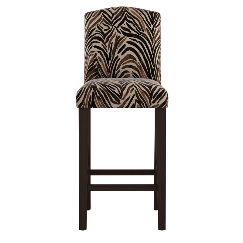 Bloomsbury Market Genevie Arched Washed Zebra Bar & Counter Stool